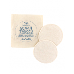La Saponaria Make-up Remover Pads bio-katoen, herbruikbaar wasbaar, set van 3