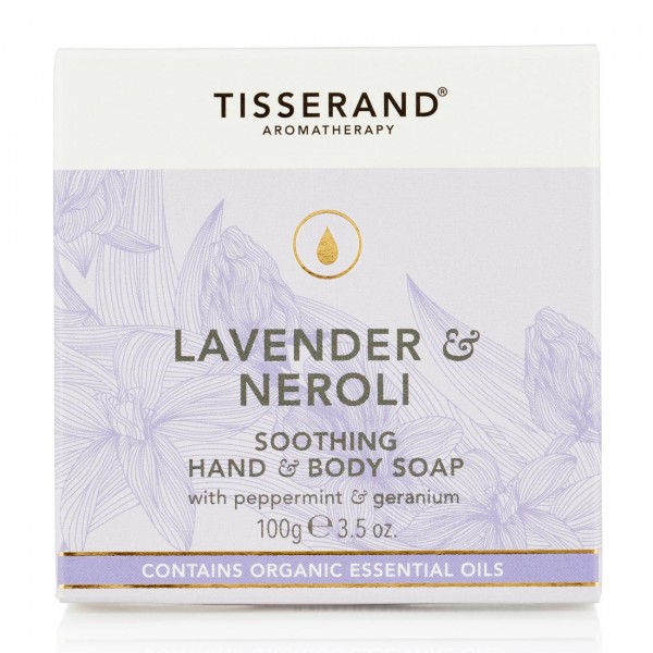 Tisserand Savon Solide Apaisant Mains & Corps à la Lavande et au Néroli