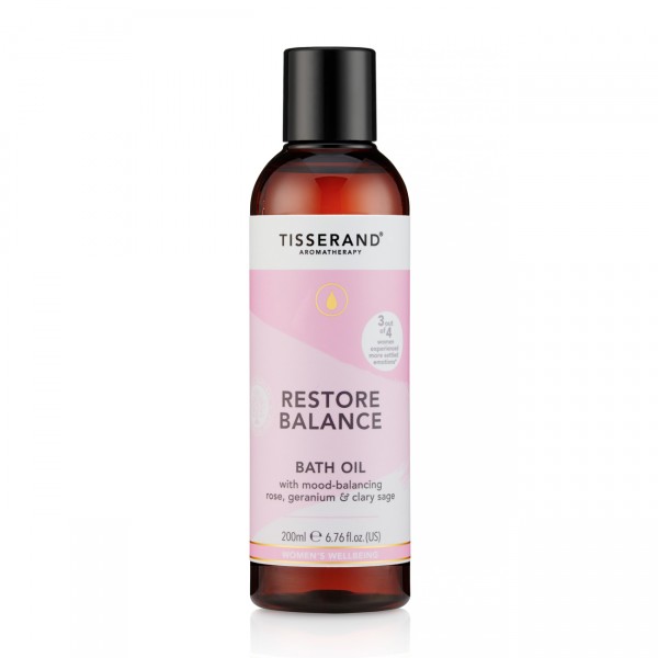 Tisserand Restore Balance Bath Oil 200ml (Rétablir l'Équilibre Huile de Bain)